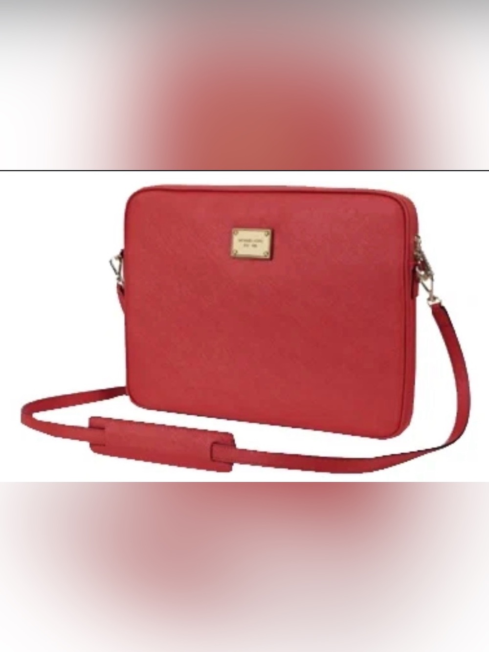 Michael Kors Red Leather Laptop Bag 
Sleeve Case ‘13’ Inch